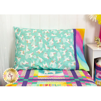 Magic Pillowcase Kit - Unicorn Love - Standard Size - Teal