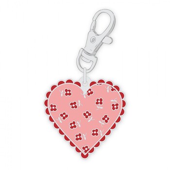 Enamel Happy Charms - Bee Dots Heart by Lori Holt