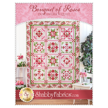 Bouquet of Roses Patchwork Quilt Pattern - PDF Download