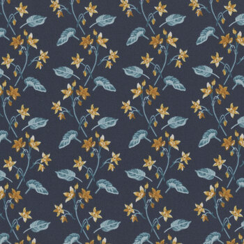 Beach House A-1167-B Midnight Clematis by Edyta Sitar for Andover Fabrics