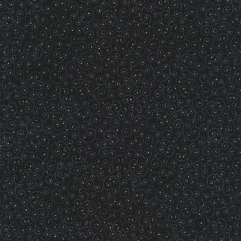 Christmas Splendor W7784-4G Black Gold from Hoffman Fabrics