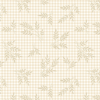 Plain and Simple A-001-L Wheat Gingham Ivory from Andover Fabrics