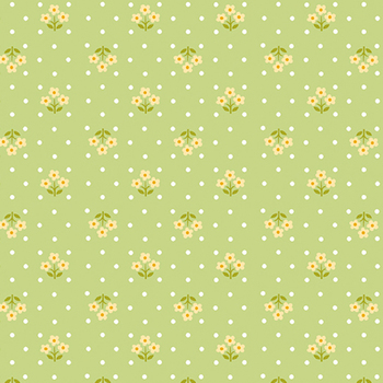 Plain and Simple A-002-G Tri Flower Pistachio from Andover Fabrics