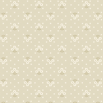 Plain and Simple A-002-N Tri Flower Tan from Andover Fabrics