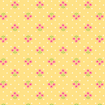 Plain and Simple A-002-Y Tri Flower Yellow from Andover Fabrics