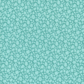 Plain and Simple A-003-T Silhouette Turquoise by Andover Fabrics