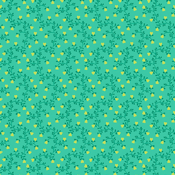 Plain and Simple A-004-T Heart Vine Teal from Andover Fabrics