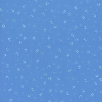 Plain and Simple A-008-B Blossoms Lake Blue by Andover Fabrics