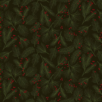 Tree Farm R170971D-Black by Pam Buda for Marcus Fabrics
