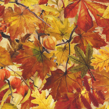 Autumn Celebration 2AUT-1 Multi Foliage by Jason Yenter for In the Beginning Fabrics