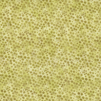 Autumn Celebration 9AUT-2 Green Berries by Jason Yenter for In the Beginning Fabrics