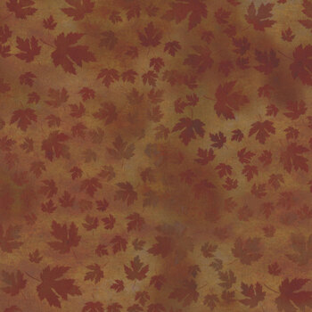 Autumn Celebration 11AUT-1 Brown Maple Leaves by Jason Yenter for In the Beginning Fabrics
