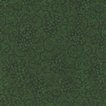 Essentials Leafy Scroll 26035-797 Medium Dark Green from Wilmington Prints