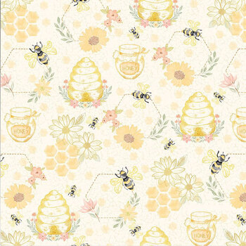 Home Sweet Home BEE-CD3042-CREAM by Timeless Treasures