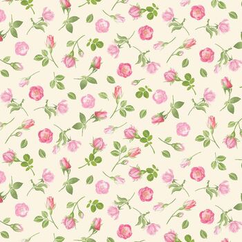 Belle Fleur FLEUR-CD3007 CREAM Tossed Tiny Roses from Timeless Treasures Fabrics