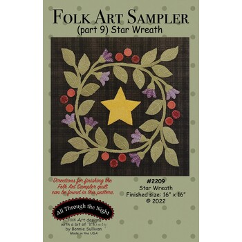 Folk Art Sampler Pattern - Part 9 - Star Wreath
