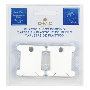 DMC Plastic Floss Bobbins - 28ct