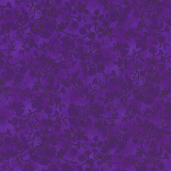 Georgina 22129-460 Midnight Purple by Flowerhouse for Robert Kaufman Fabrics