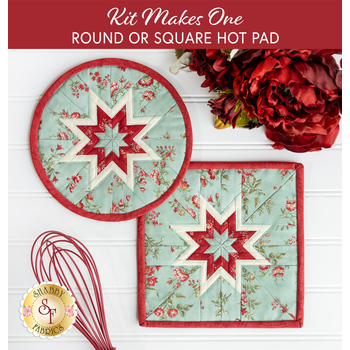   Folded Star Hot Pad Kit - Collections for a Cause - Etchings - Round OR Square - Blue