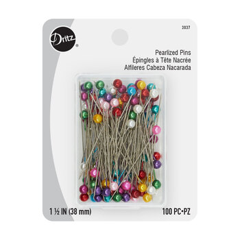 Dritz Pearlized Pins - 100ct Size 24 1-1/2