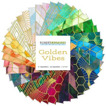 Golden Vibes  Charm Squares by Lara Skinner for Robert Kaufman