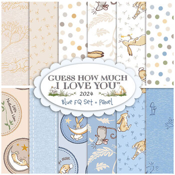 Guess How Much I Love You 2024  12 FQ Set + Panel Blue from Clothworks