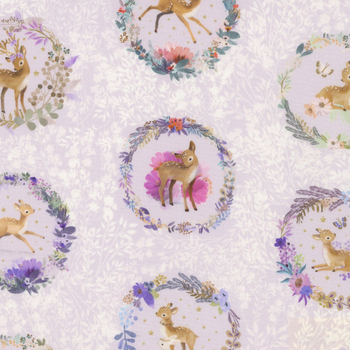 Deer Wilds 22715-23 Lavender by Sanja Rescek for Robert Kaufman Fabrics