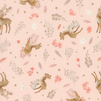 Deer Wilds 22717-97 Rose by Sanja Rescek for Robert Kaufman Fabrics