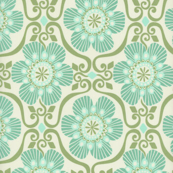 Tango 27334-11 Barcelona Cream Sea by Kate Spain for Moda Fabrics