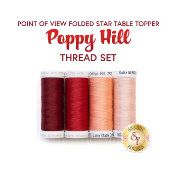 Point of View Folded Star Table Topper - Poppy Hill - 4pc Thread Set