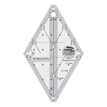 Creative Grids 60° Tiny Diamond Ruler - #CGR60DIATINY