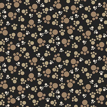 Big Kitties 1636-99 Black by Shelly Comiskey for Henry Glass Fabrics