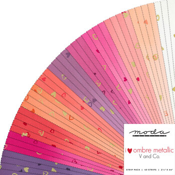 I Heart Ombre Metallic  Jelly Roll by V and Co. for Moda Fabrics - RESERVE