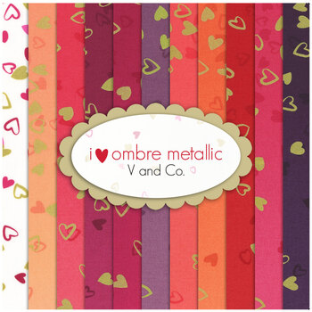 I Heart Ombre Metallic  Dessert Roll by V and Co. for Moda Fabrics - RESERVE