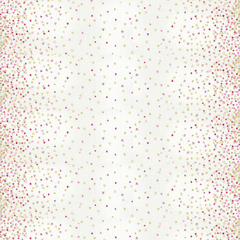 I Heart Ombre Metallic 10875-338M Off White Pink by V and Co. for Moda Fabrics