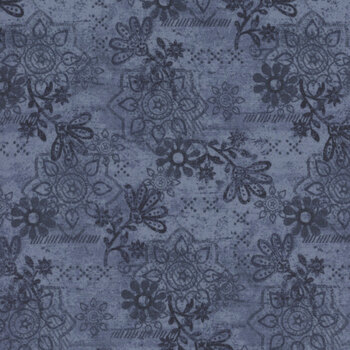 Where The Wind Blows Flannel F3329-77 Blue by Janet Rae Nesbitt for Henry Glass Fabrics