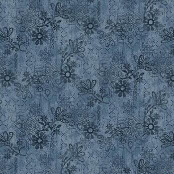 Where The Wind Blows Flannel F3329-77 Blue by Janet Rae Nesbitt for Henry Glass Fabrics