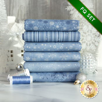 Stof Christmas 2024 - 6 FQ Set Light Blue/Silver by Stof Fabrics - RESERVE