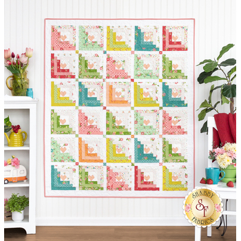  Hearts At Home II Quilt Kit - Strawberry Lemonade