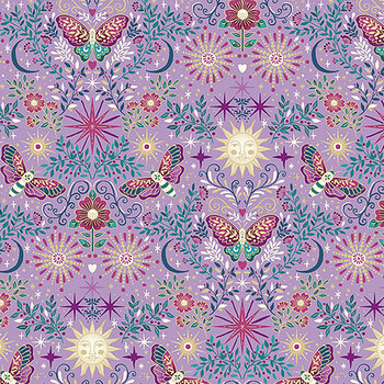 Luna MU-072-L Purple by Makower UK from Andover Fabrics