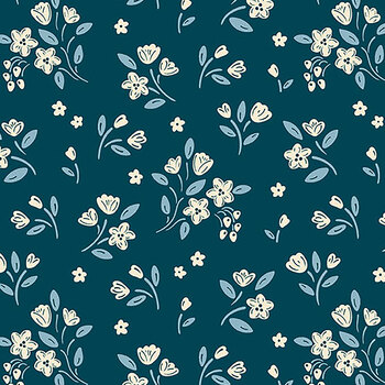 Cozy House A-1252-B Midnight by Judy Jarvi from Andover Fabrics