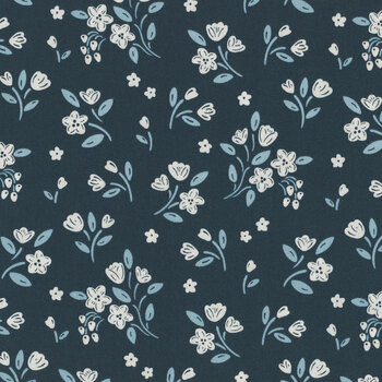 Cozy House A-1252-B Midnight by Judy Jarvi for Andover Fabrics