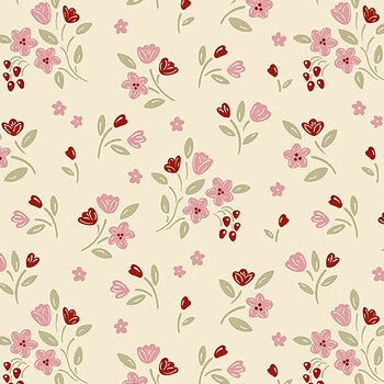 Cozy House A-1252-E Blush by Judy Jarvi from Andover Fabrics
