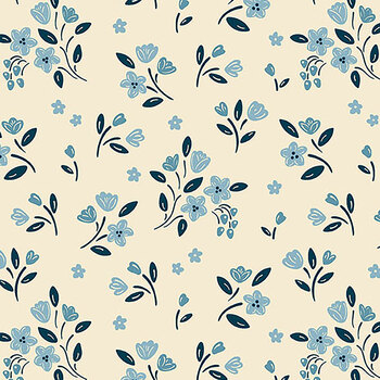 Cozy House A-1252-LB Ivory by Judy Jarvi from Andover Fabrics