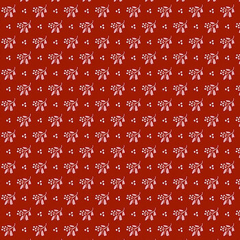 Cozy House A-1256-R Garnet by Judy Jarvi from Andover Fabrics