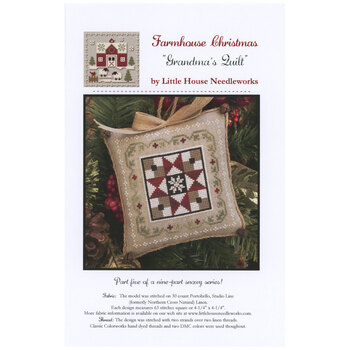 Farmhouse Christmas Cross Stitch Ornament Pattern -  Grandma's Quilt