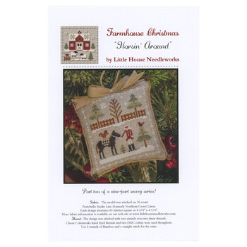 Farmhouse Christmas Cross Stitch Ornament Pattern - 02 - Horsin' Around