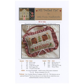 All Is Calm Cross Stitch Pattern - All Dolled Up Ornament 11