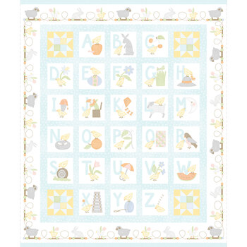 Little Chicks Flannel MASF10560-Q Aqua Panel by Bonnie Sullivan from Maywood Studio