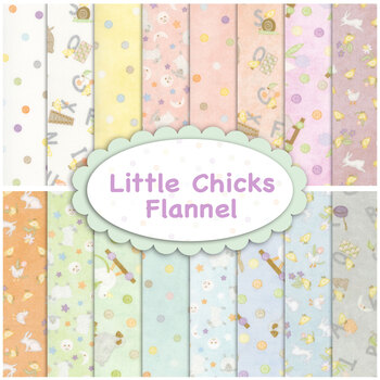 Little Chicks Flannel  16 FQ Set by Bonnie Sullivan from Maywood Studio